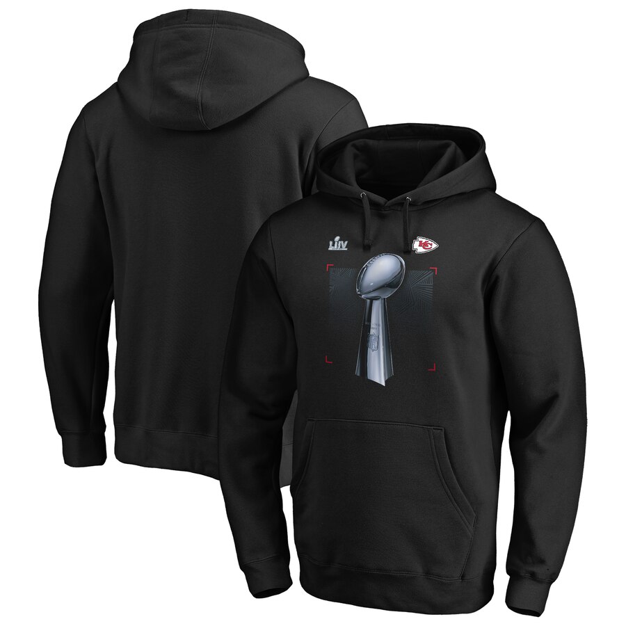 Men Kansas City Chiefs NFL Pro Line by Fanatics Branded Super Bowl LIV Champions Parade Celebration Pullover Hoodie Black->kansas city chiefs->NFL Jersey